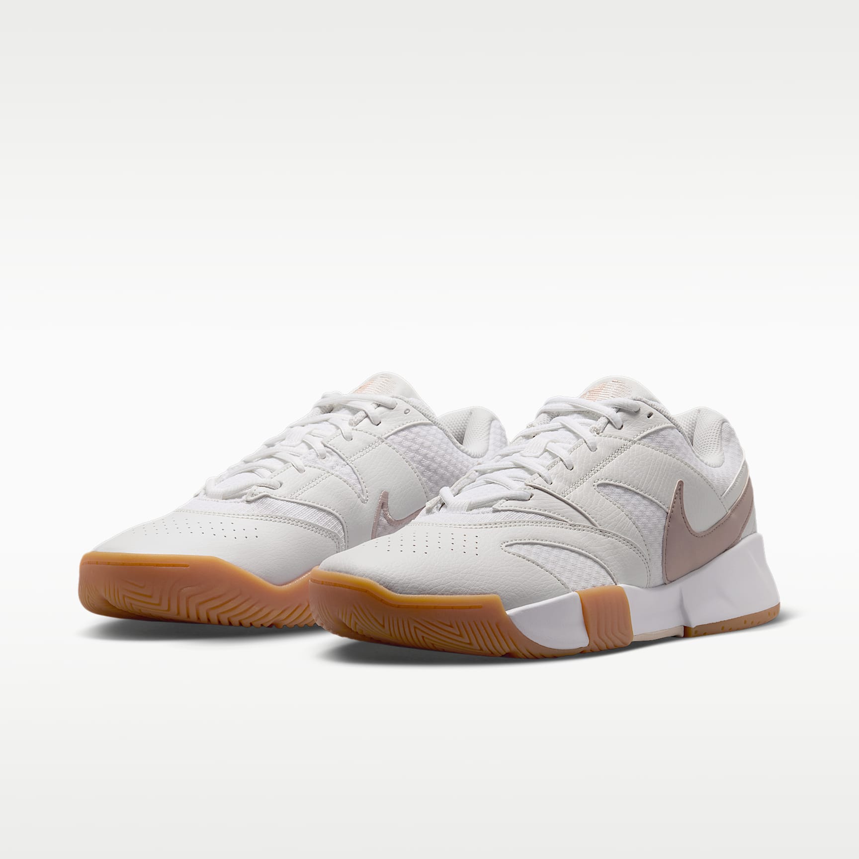 NikeCourt Lite 4 Herren-Tennisschuh – Weiß/Summit White/Linen/Light Orewood Brown