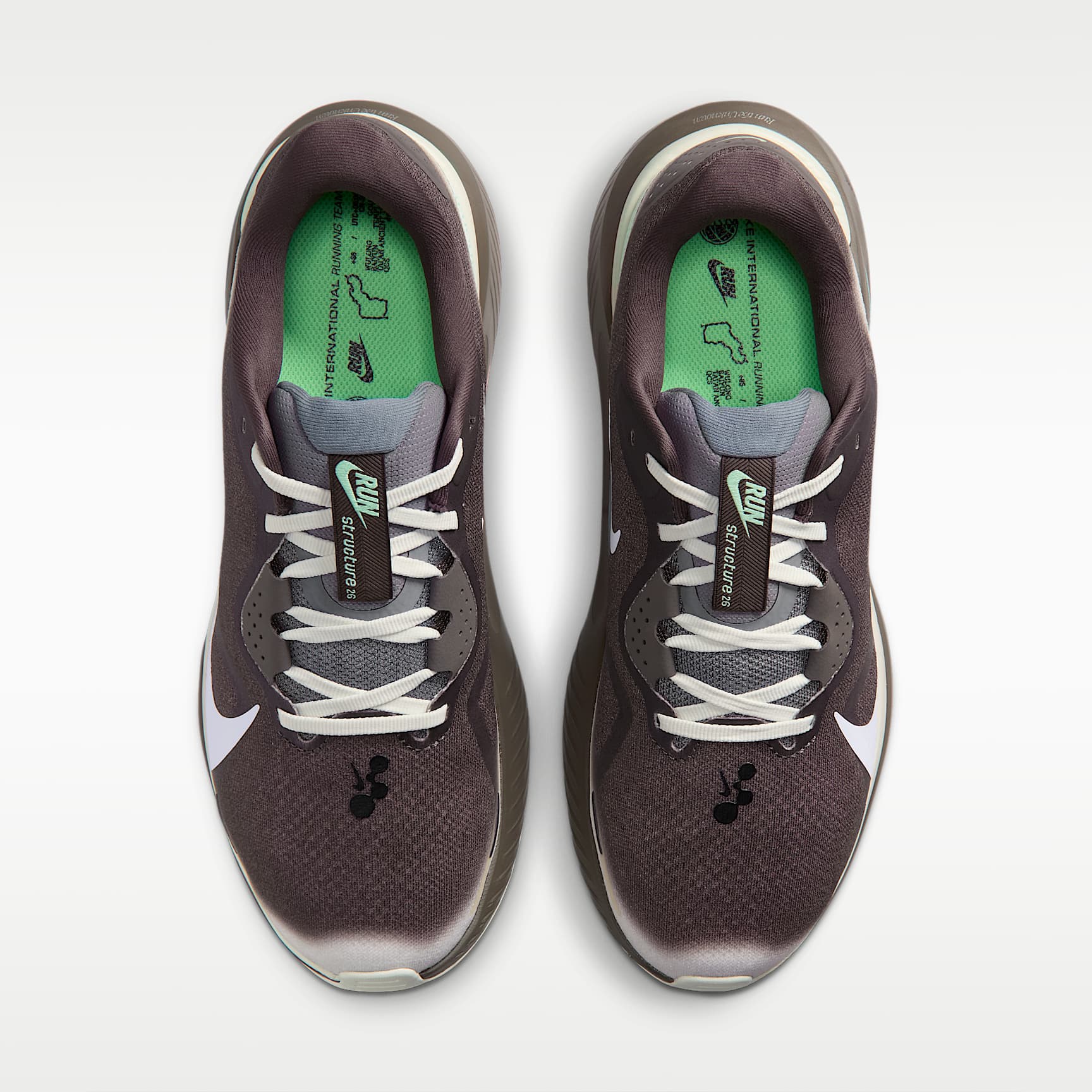 Nike Structure 26 Straßenlaufschuh (Herren) – Baroque Brown/Ironstone/Sea Glass/Weiß
