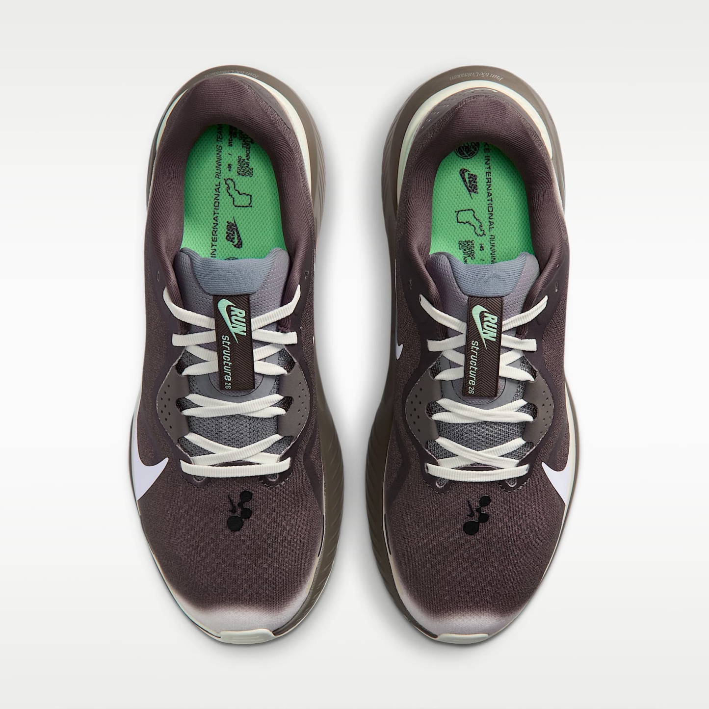 Nike Structure 26 Straßenlaufschuh (Herren) – Baroque Brown/Ironstone/Sea Glass/Weiß