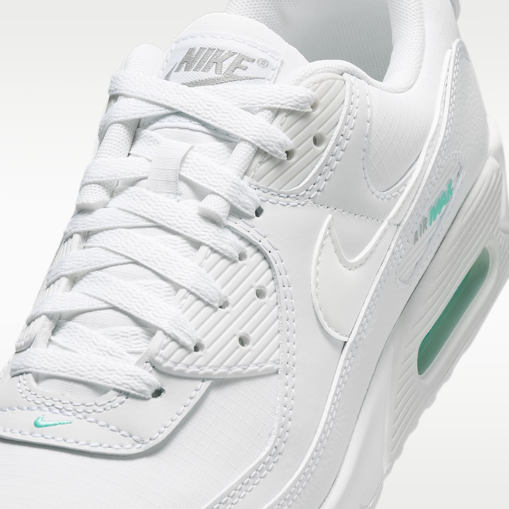 Nike Air Max 90 Schuh (Herren) – Weiß/Hyper Turquoise/Photon Dust