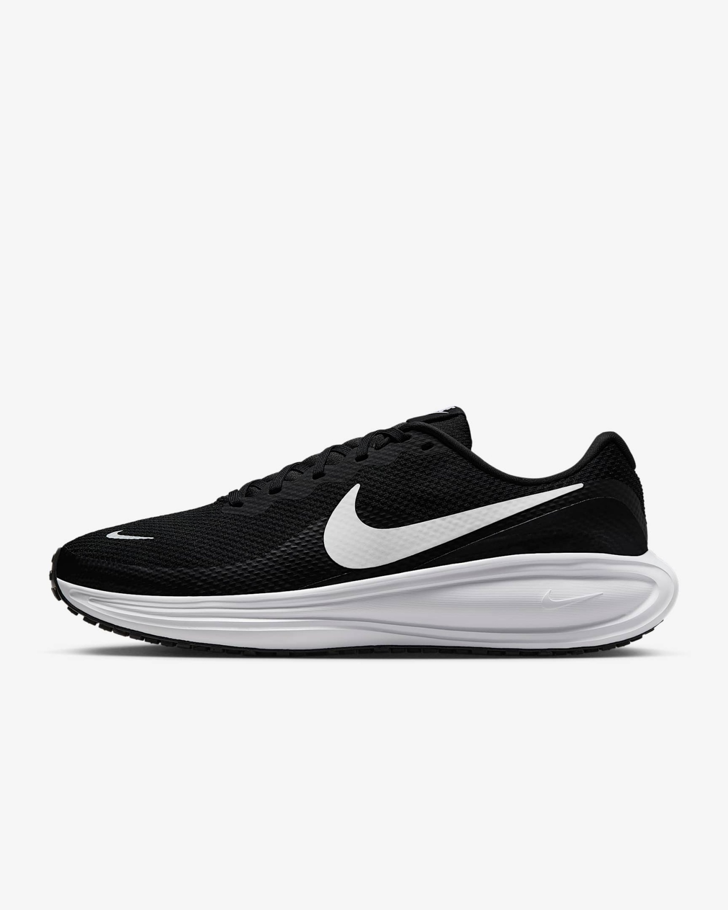 Nike Revolution 8 Straßenlaufschuh (Herren, weit) – Schwarz/Schwarz/Weiß