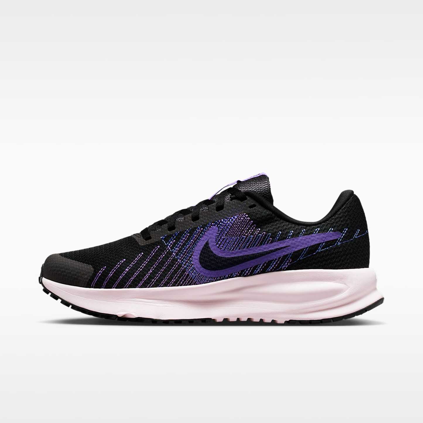 Nike Run Defy Straßenlaufschuh (Damen) – Schwarz/Bright Violet/Sapphire/Schwarz