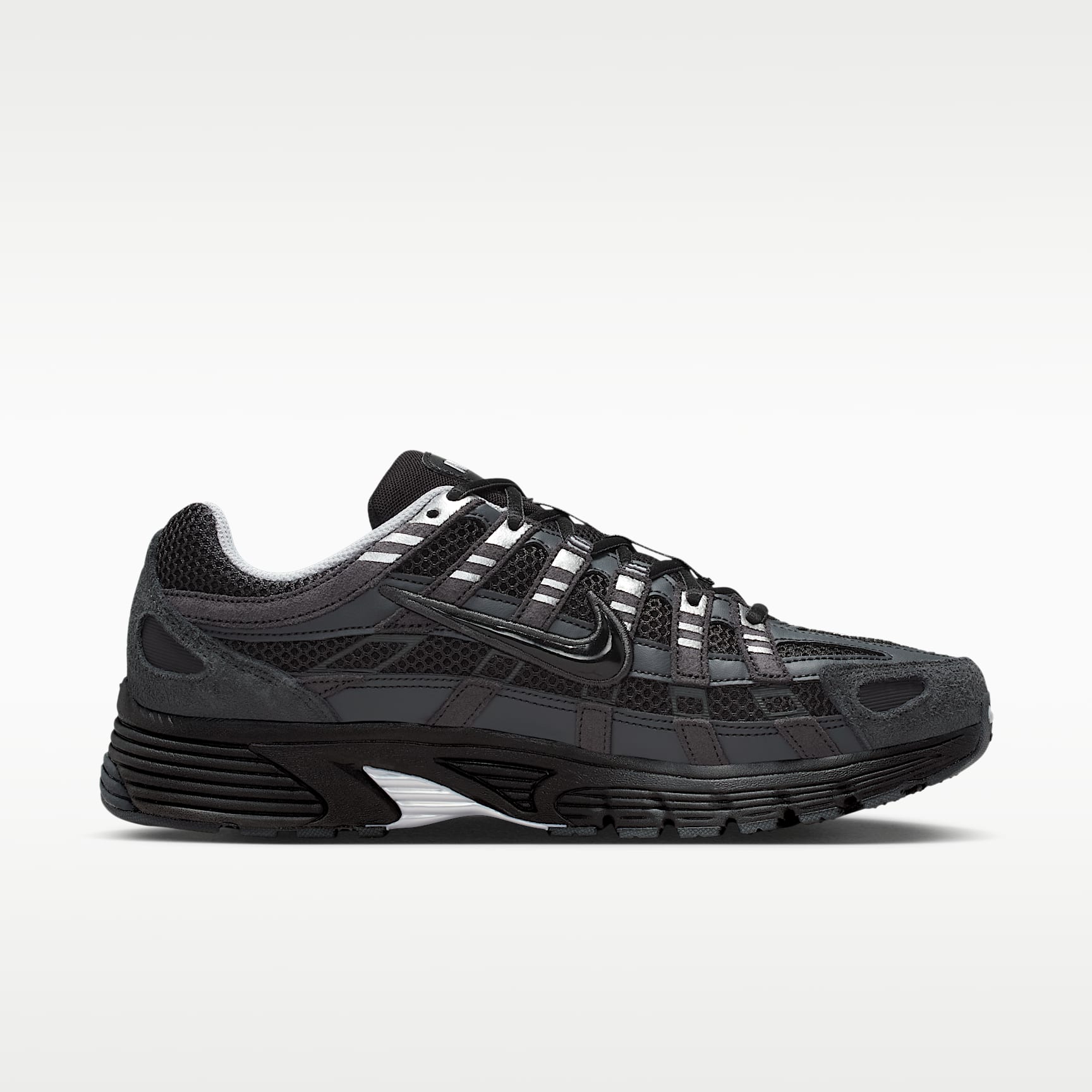 Nike P-6000 Wildlederschuhe (Herren) – Anthracite/Chrome/Metallic Silver/Schwarz