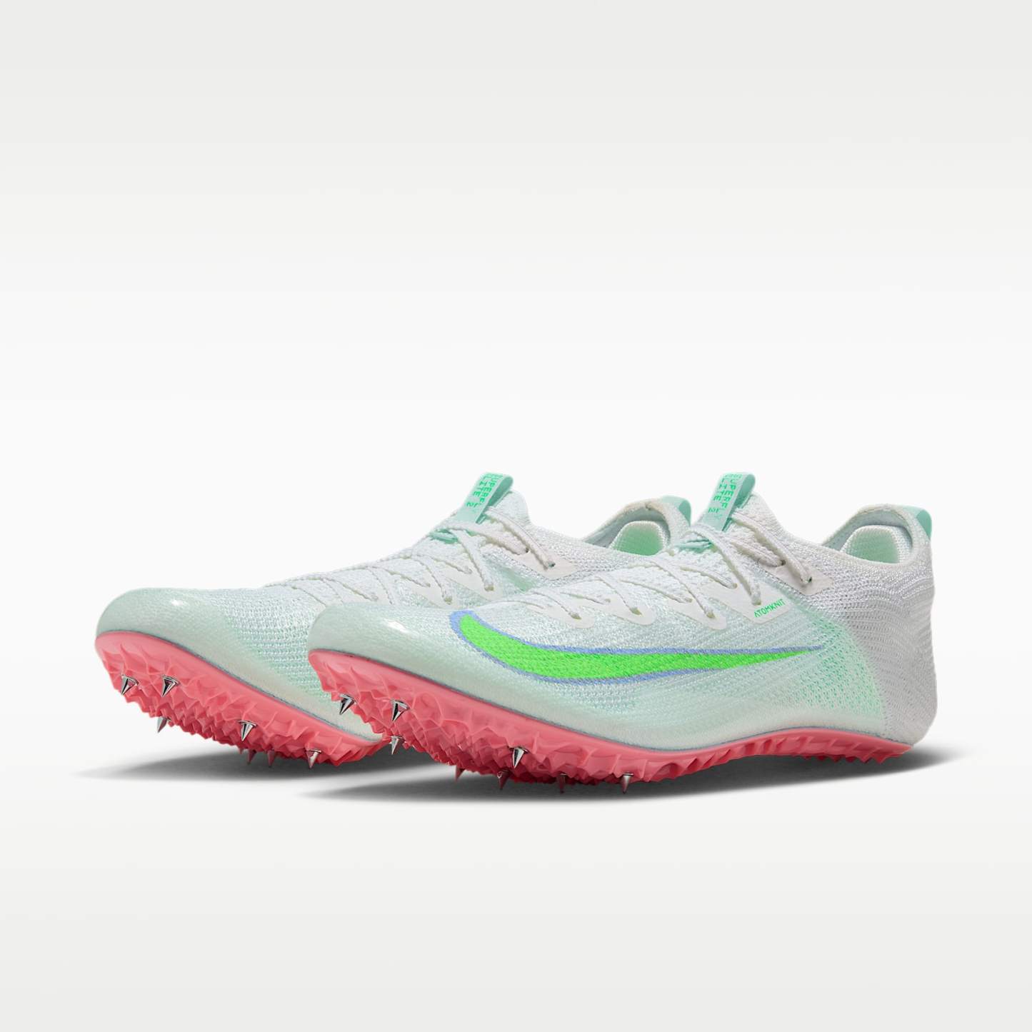 Nike Zoom Superfly Elite 2 Sprint-Spikes – Summit White/Aluminum/Atomic Pink/Electro Green