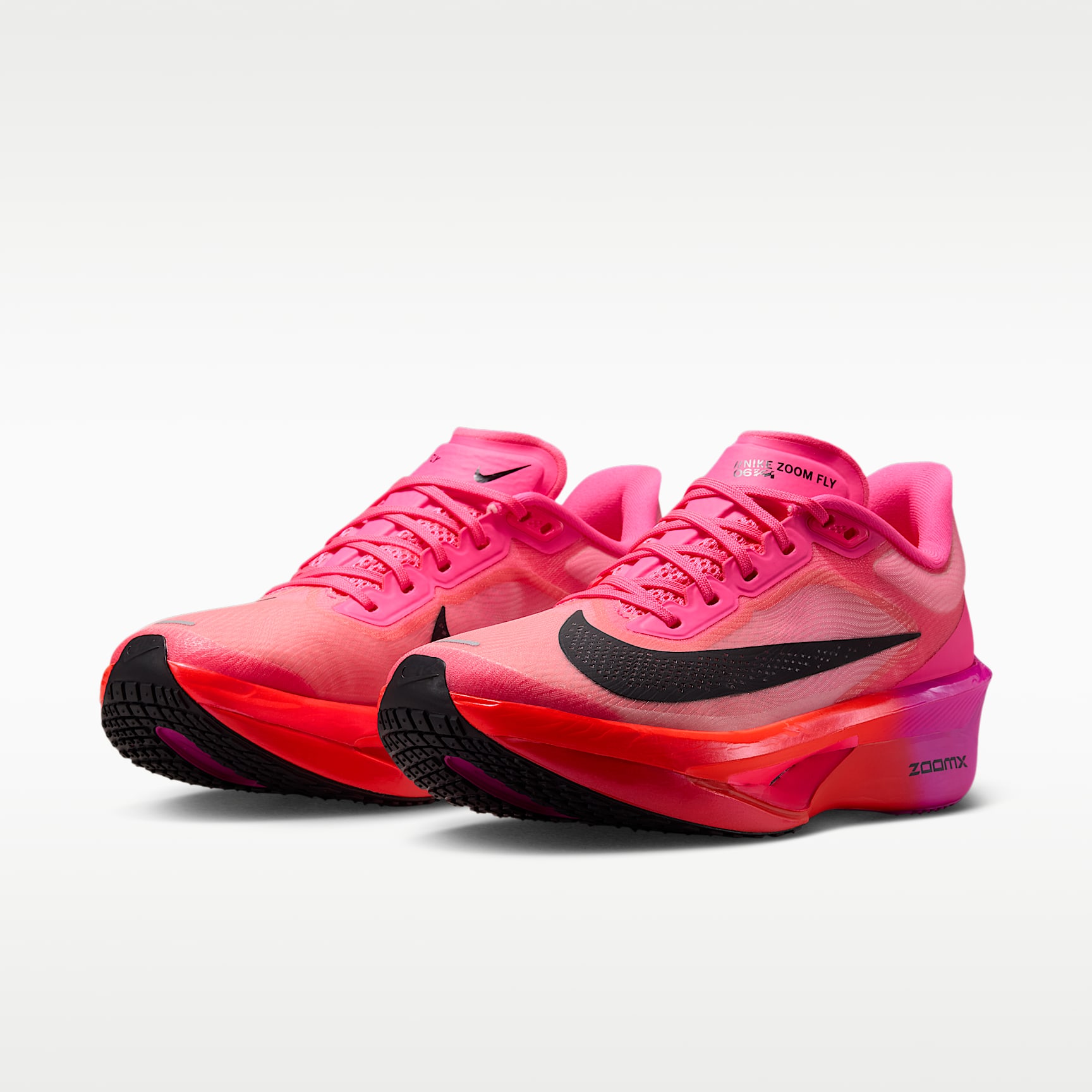 Nike Zoom Fly 6 Straßenlaufschuh für Wettkämpfe (Damen) – Hyper Pink/Laser Crimson/Fuchsia Blast/Schwarz