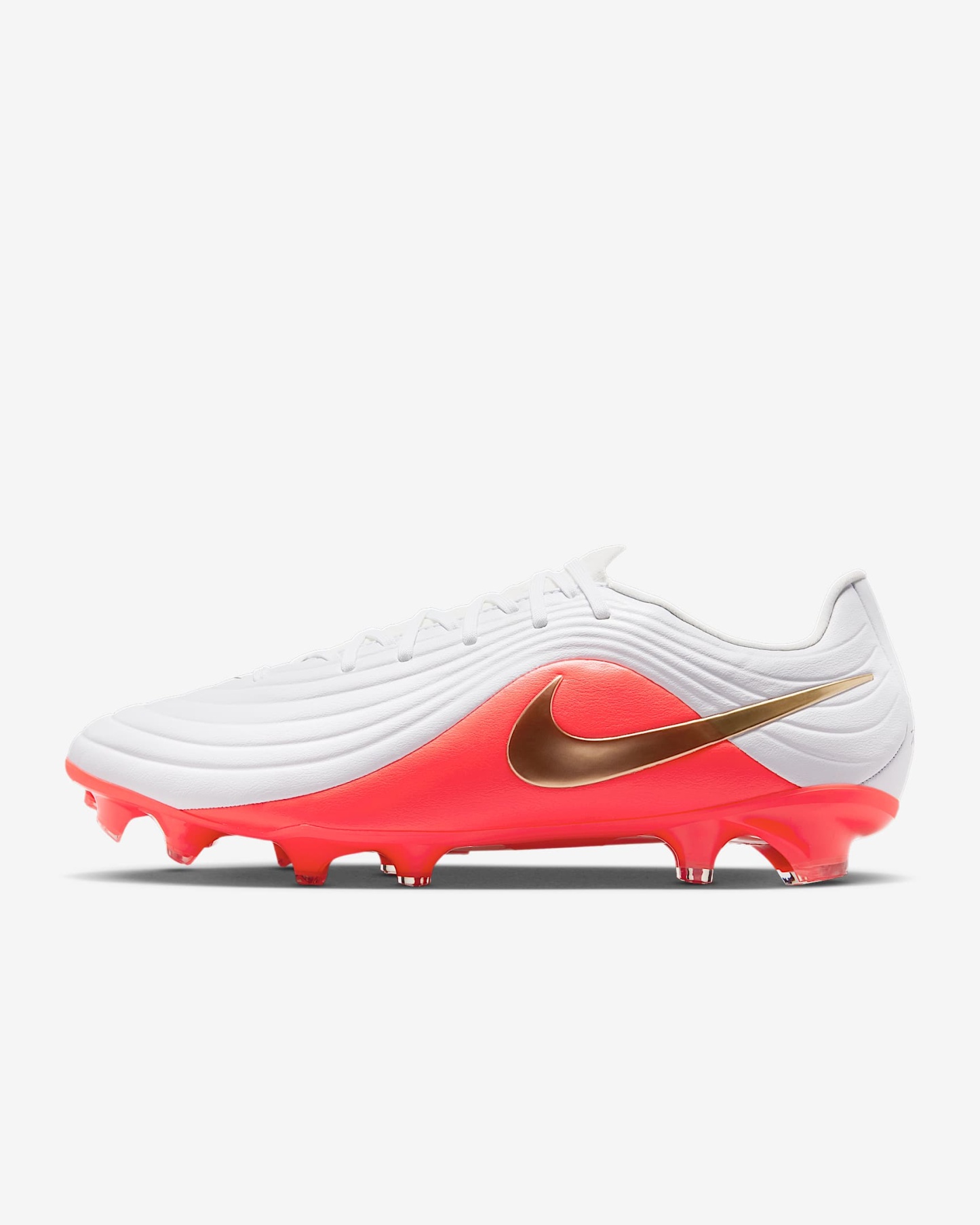Nike Tiempo Maestro Academy Low Top Fußballschuh für verschiedene Böden – Weiß/Bright Crimson/Blur