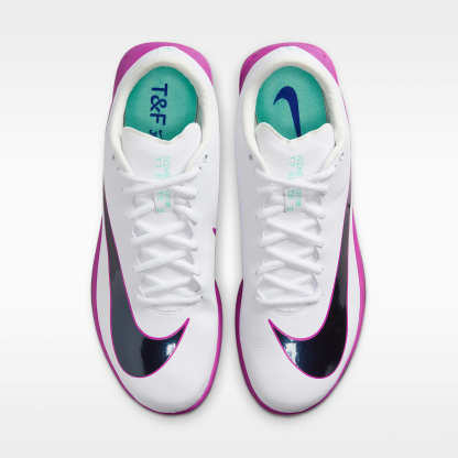 Nike Triple Jump Elite 3 Sprung-Spike für Leichtathletik – Weiß/Hyper Turquoise/Bright Crimson/Obsidian