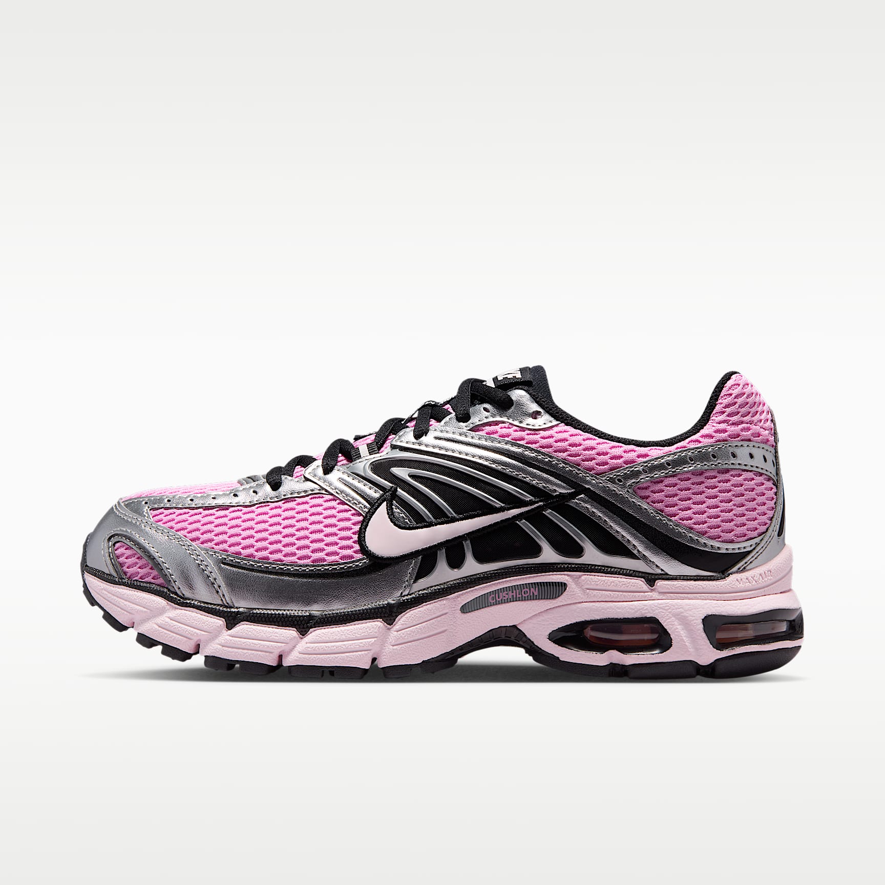 Nike Air Max Moto 2K Schuh mit reflektierenden Akzenten (Damen) – Pink Rise/Metallic Silver/Schwarz/Pearl Pink