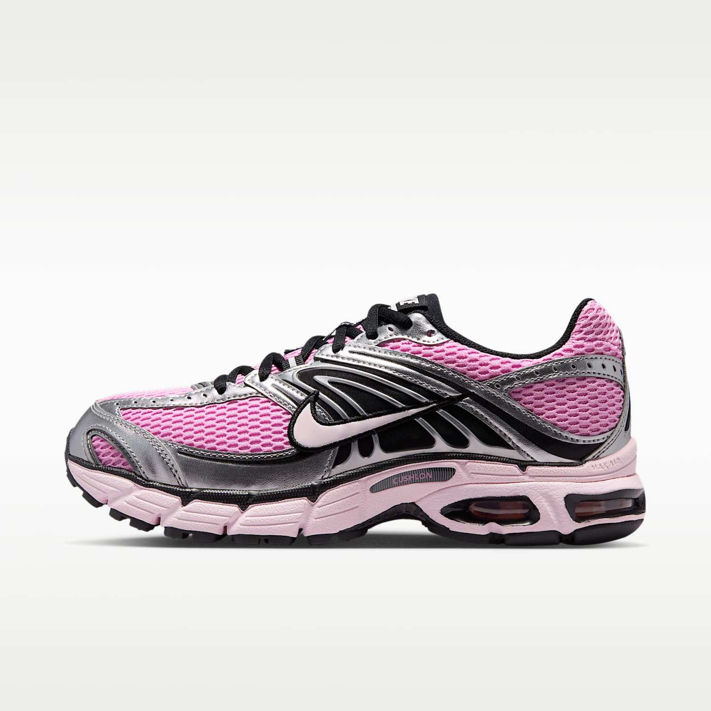 Nike Air Max Moto 2K Schuh mit reflektierenden Akzenten (Damen) – Pink Rise/Metallic Silver/Schwarz/Pearl Pink