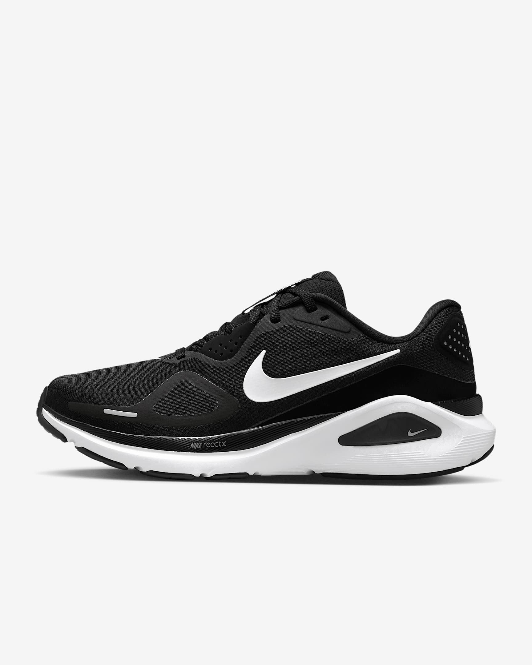 Nike Structure 26 Straßenlaufschuh (Damen) – Schwarz/Cool Grey/Metallic Silver/Weiß
