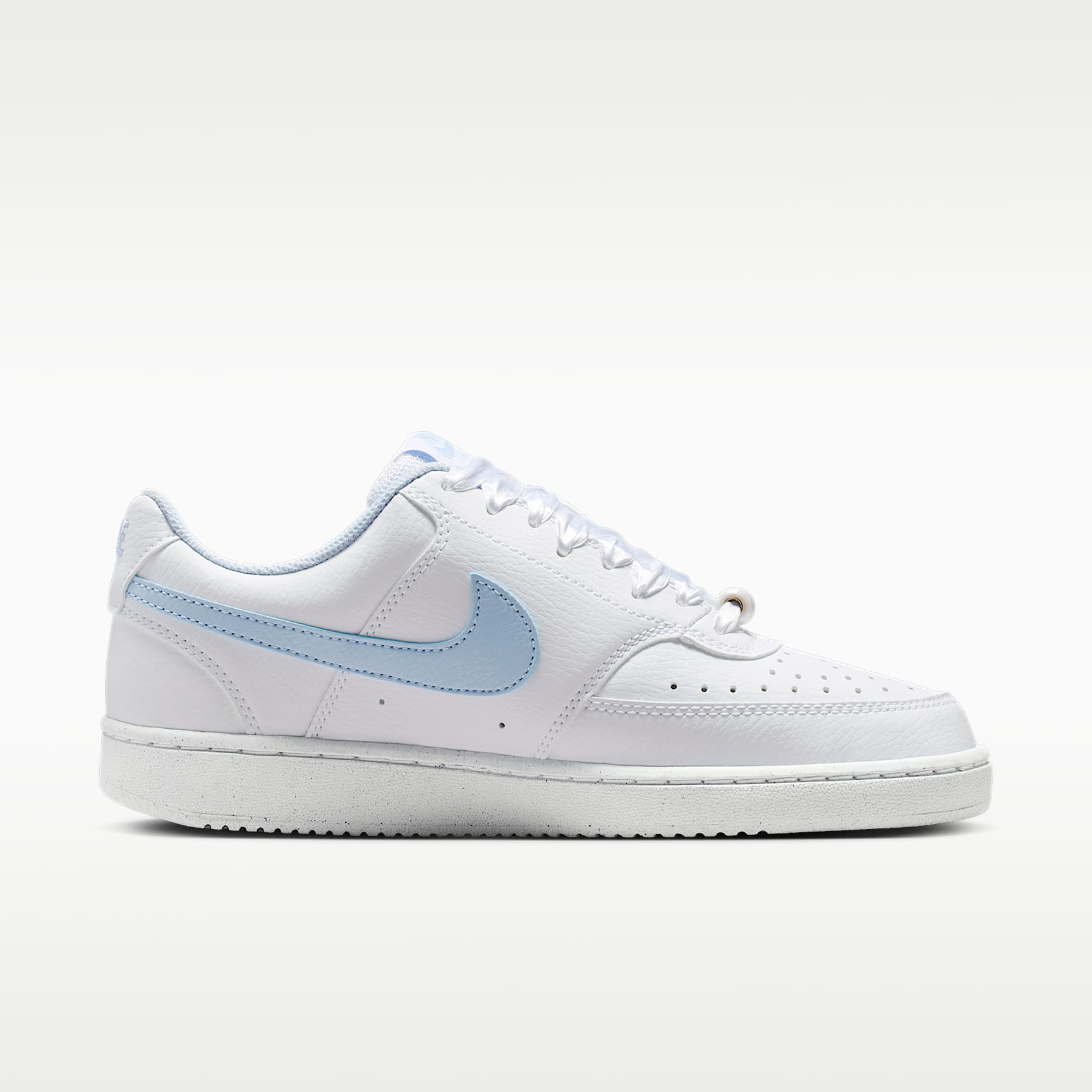 Nike Court Vision Low Schuh (Damen) – Weiß/Hydrogen Blue