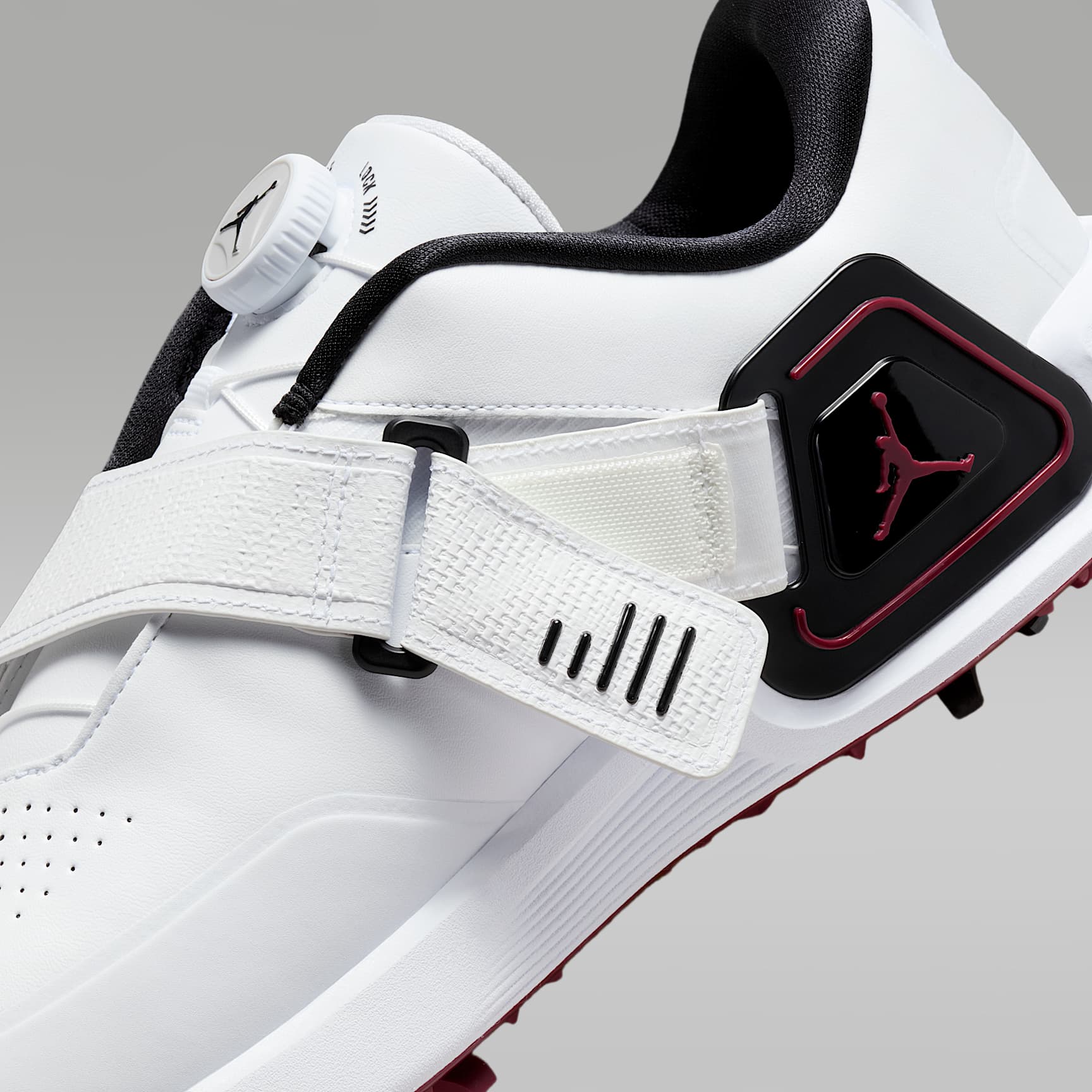 Jordan Air Rev Golfschuh – Weiß/Team Red/Schwarz
