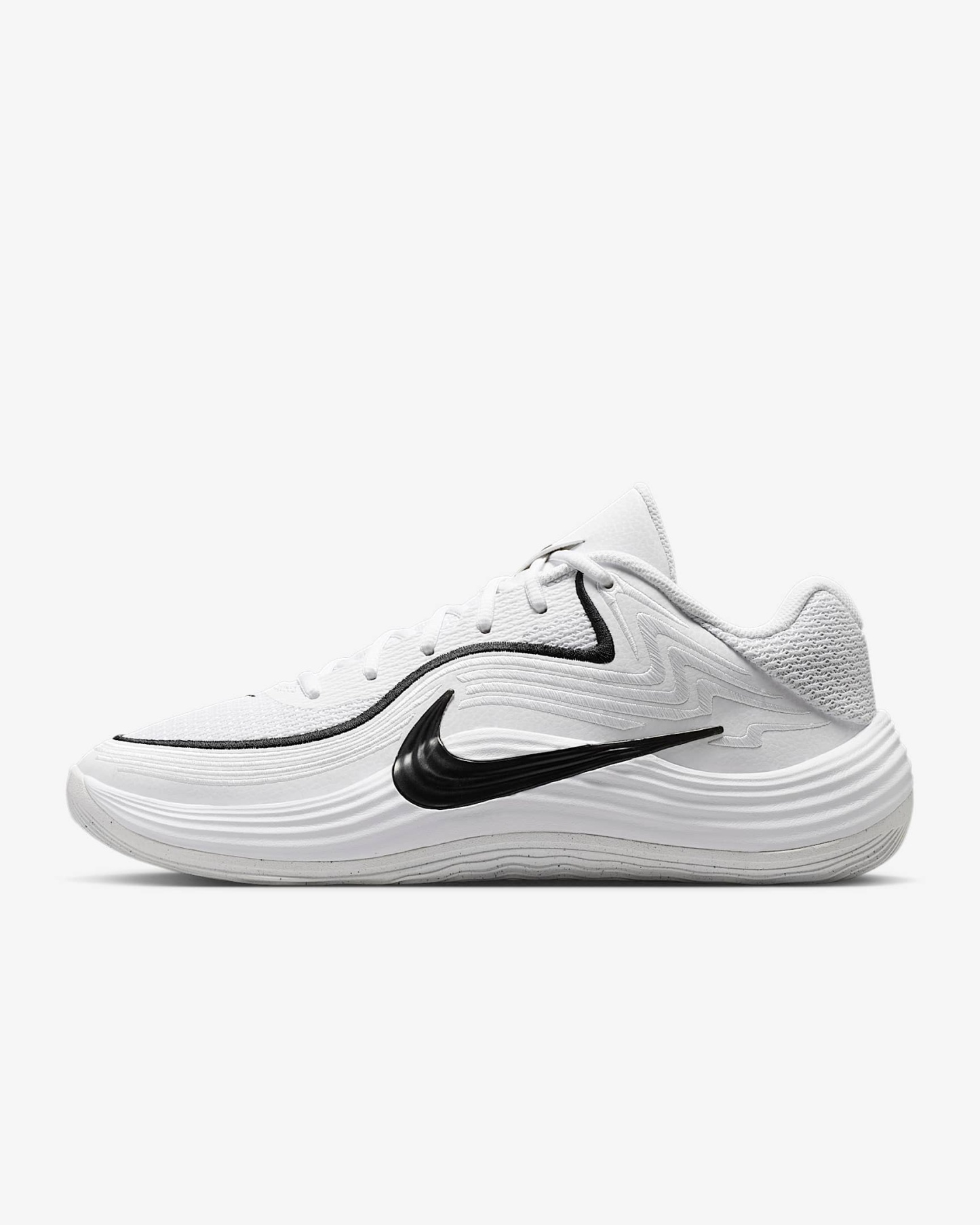 Nike Precision 8 Low Basketballschuh (Herren) – Weiß/Schwarz/Schwarz