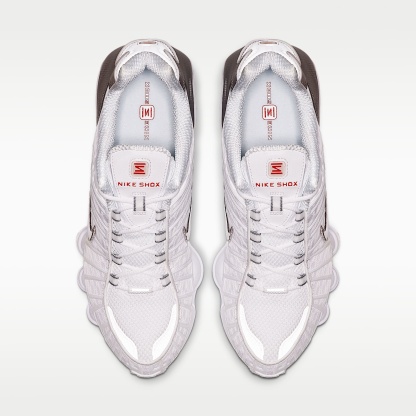 Nike Shox TL Herrenschuh – Weiß/Metallic Silver/Max Orange/Weiß