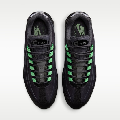 Nike Air Max 95 Big Bubble Tech Schuh (Herren) – Iron Grey/Schwarz/Metallic Silver/Illusion Green