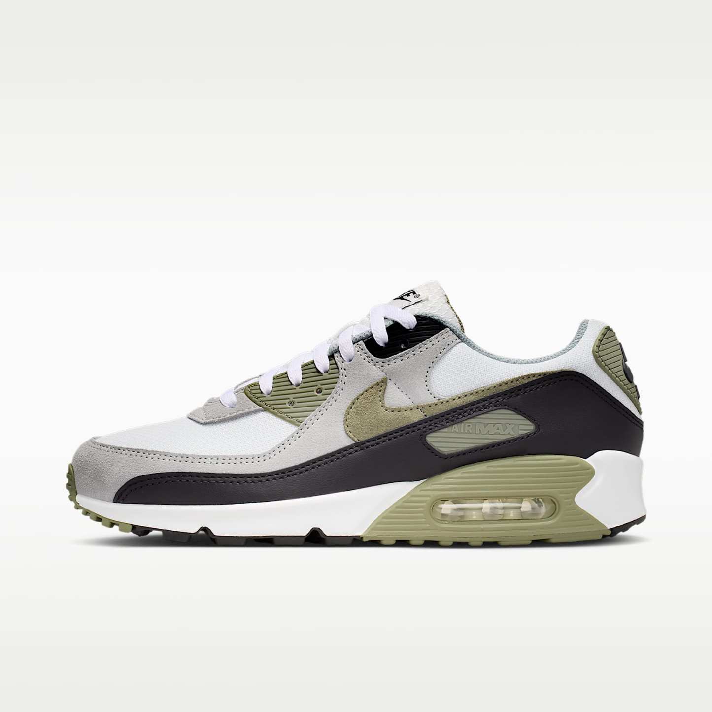 Nike Air Max 90 Herrenschuh – Summit White/Light Pumice/Schwarz/Silver Sage