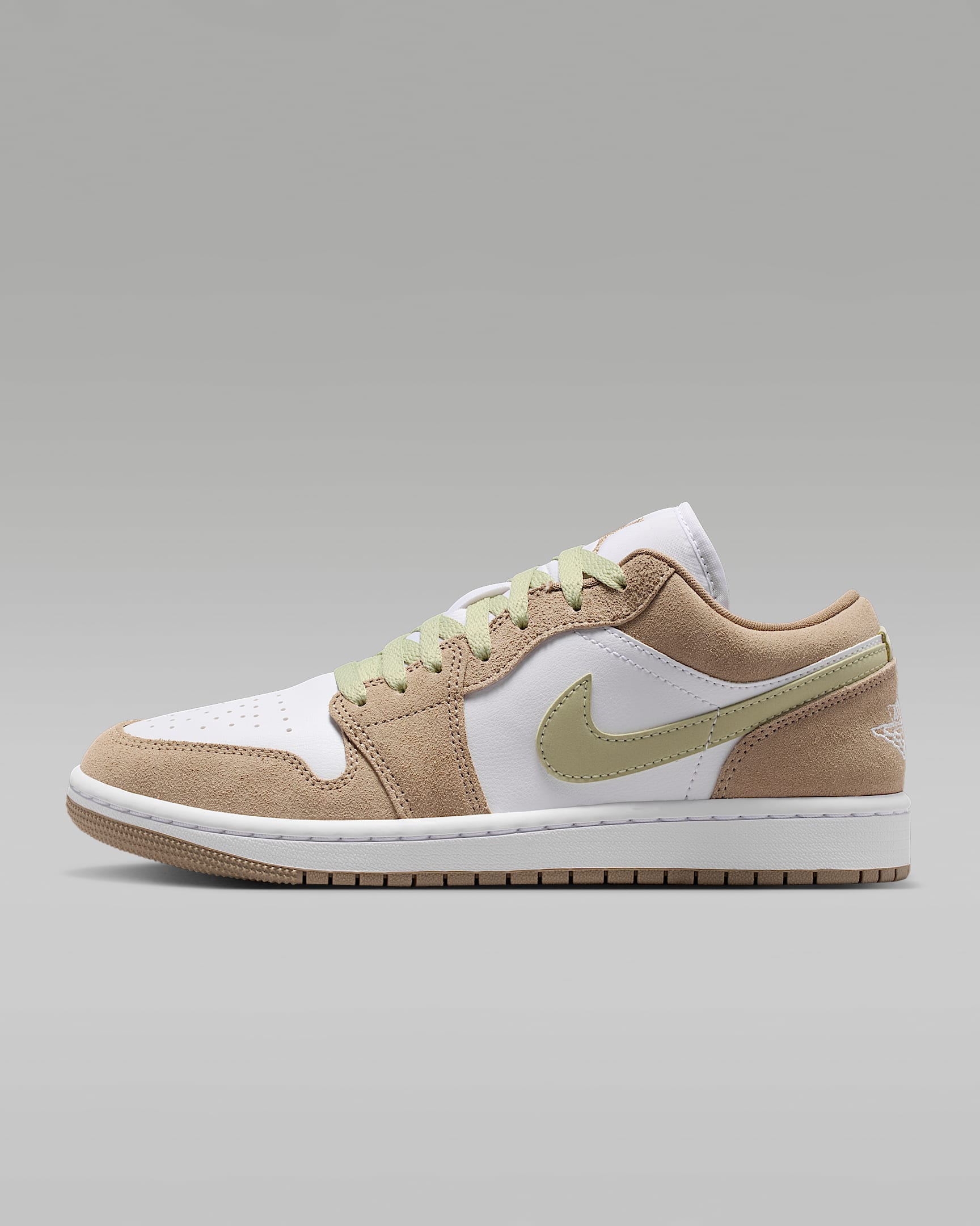 Air Jordan 1 Low Damenschuh – Khaki/Olive Aura/Sail/Weiß