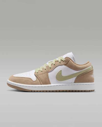 Air Jordan 1 Low Damenschuh – Khaki/Olive Aura/Sail/Weiß