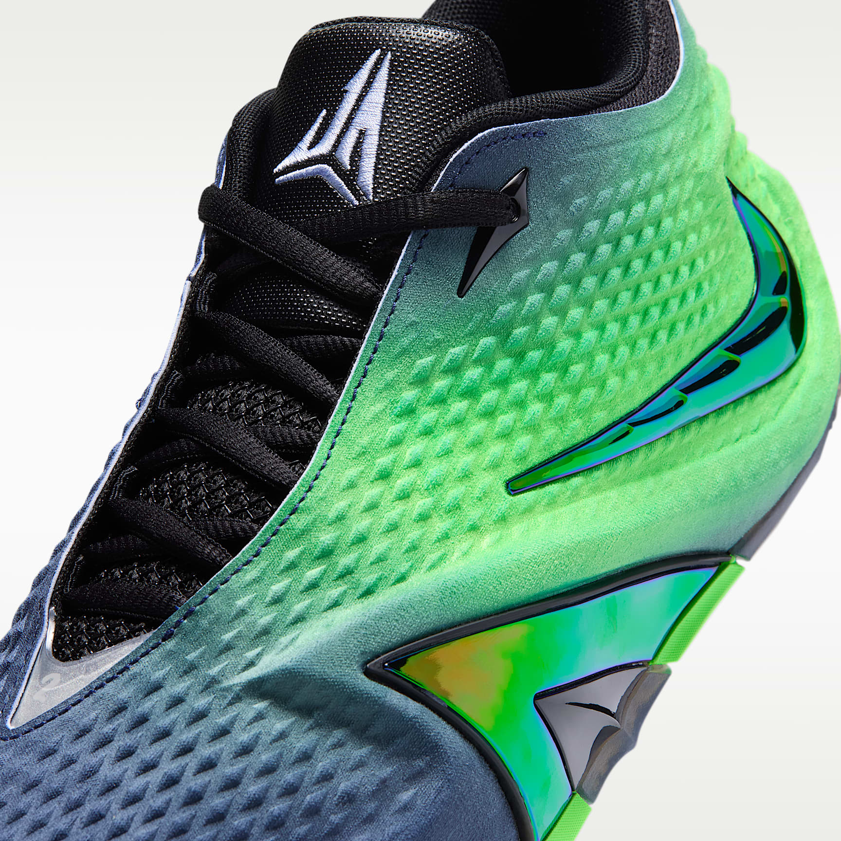 JA 4 "Nightmare" Basketballschuhe – Obsidian/Schwarz/Voltage Green/Multi-Color
