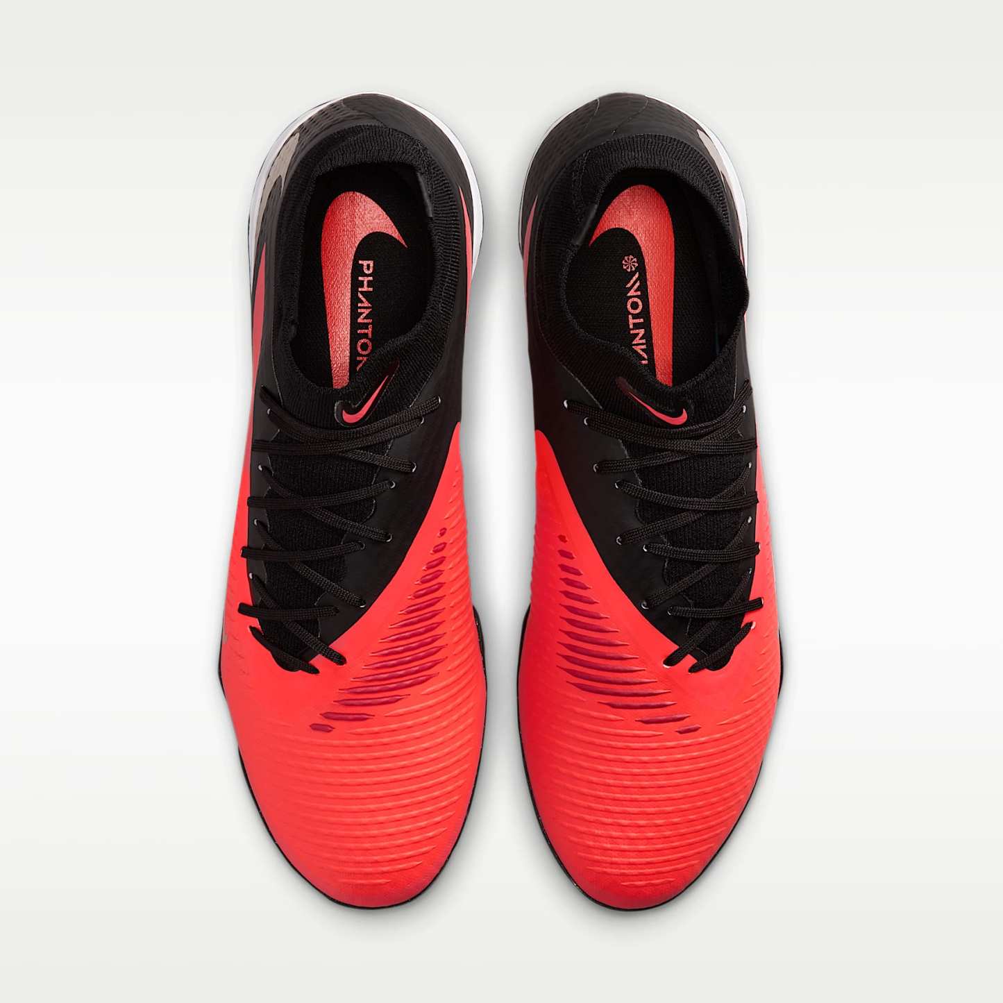 Nike Phantom 6 High Academy Fußballschuh für Turf – Bright Crimson/Schwarz/Blur