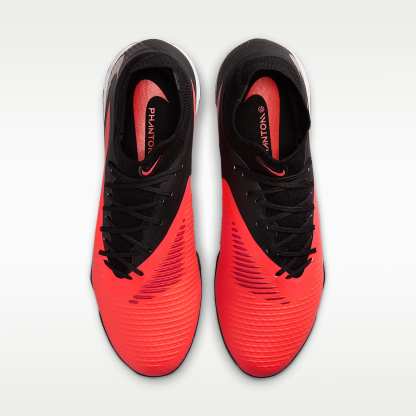 Nike Phantom 6 High Academy Fußballschuh für Turf – Bright Crimson/Schwarz/Blur