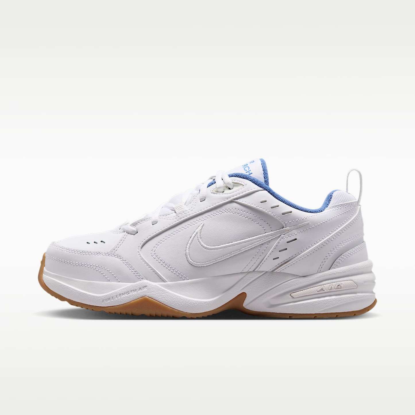 Nike Air Monarch IV Workout-Schuh für Herren – Weiß/Indigo Storm/Gum Light Brown/Weiß