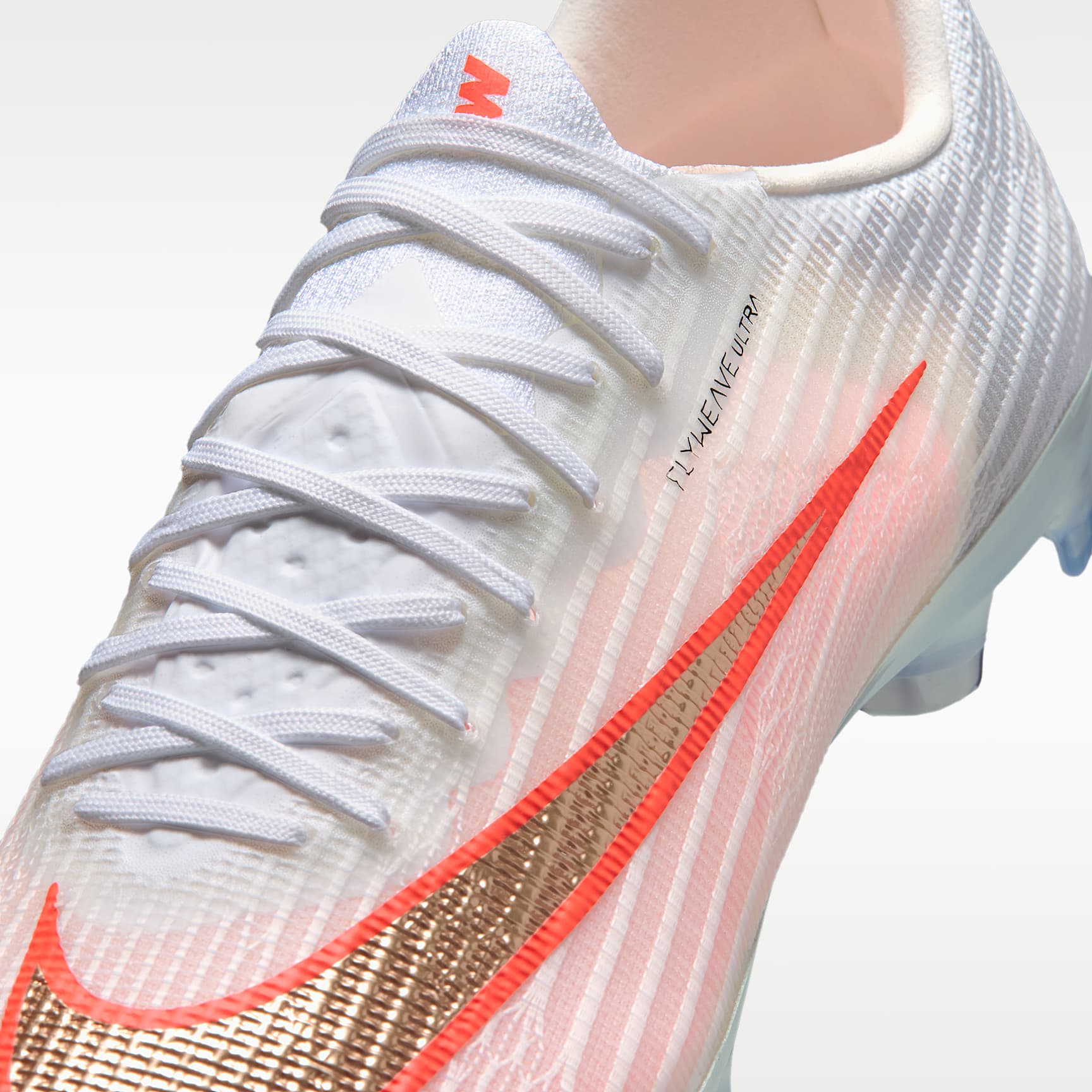 Nike Mercurial Superfly 11 Elite Low-Top-Fußballschuh für normalen Rasen – Weiß/Bright Crimson/Blur