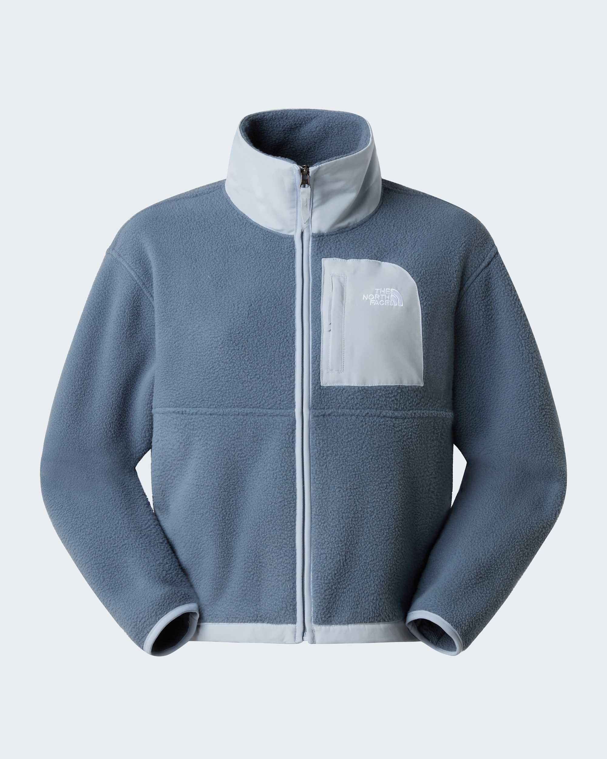 Yumiori Off-Peak Fleecejacke mit durchgehendem RV für Damen – Granite Grey-Frost Grey
