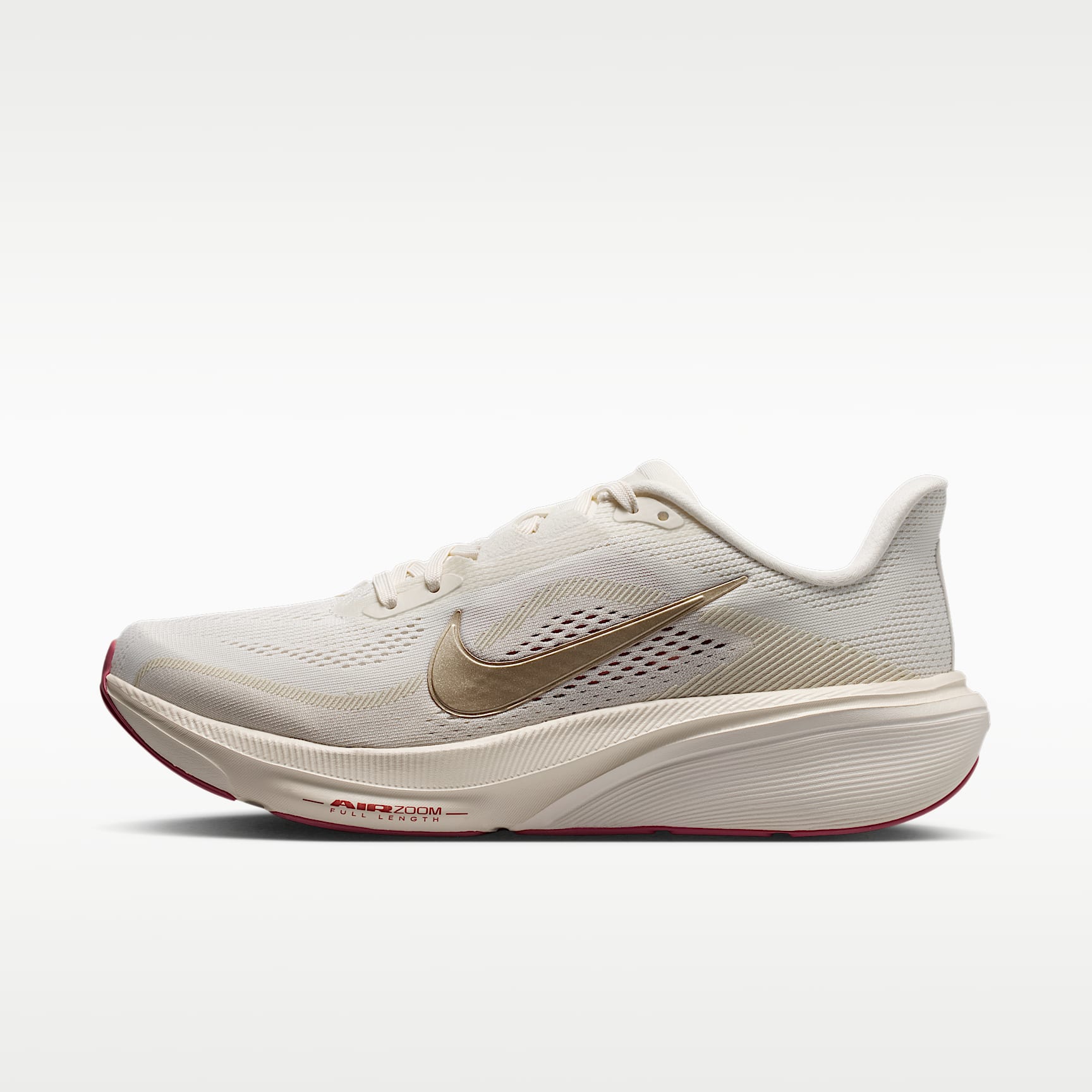 Nike Pegasus 42 Straßenlaufschuh (Damen) – Phantom/Chalk/Sail/Metallic Gold Grain