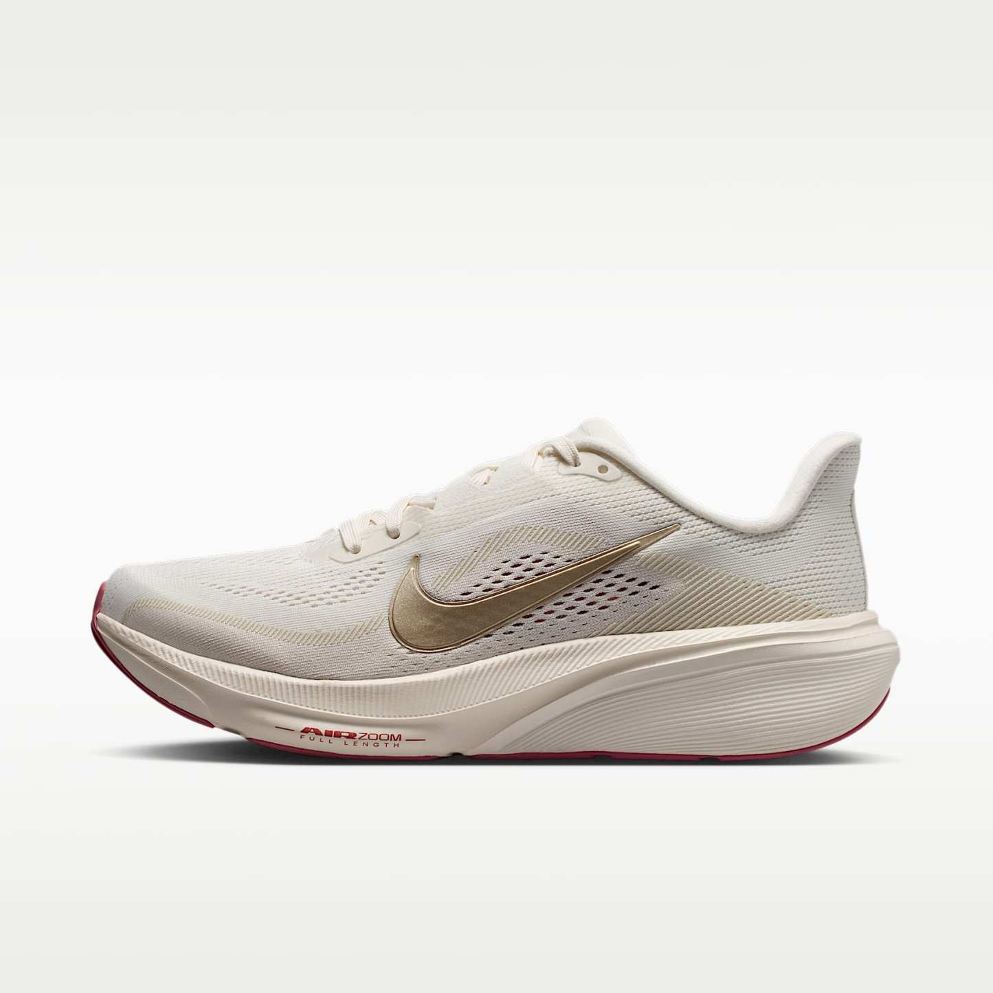 Nike Pegasus 42 Straßenlaufschuh (Damen) – Phantom/Chalk/Sail/Metallic Gold Grain