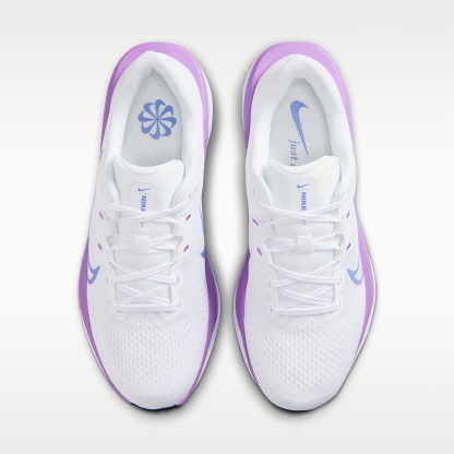 Nike Quest 6 Straßenlaufschuh (Damen) – Weiß/Schwarz/Bright Violet/Sapphire