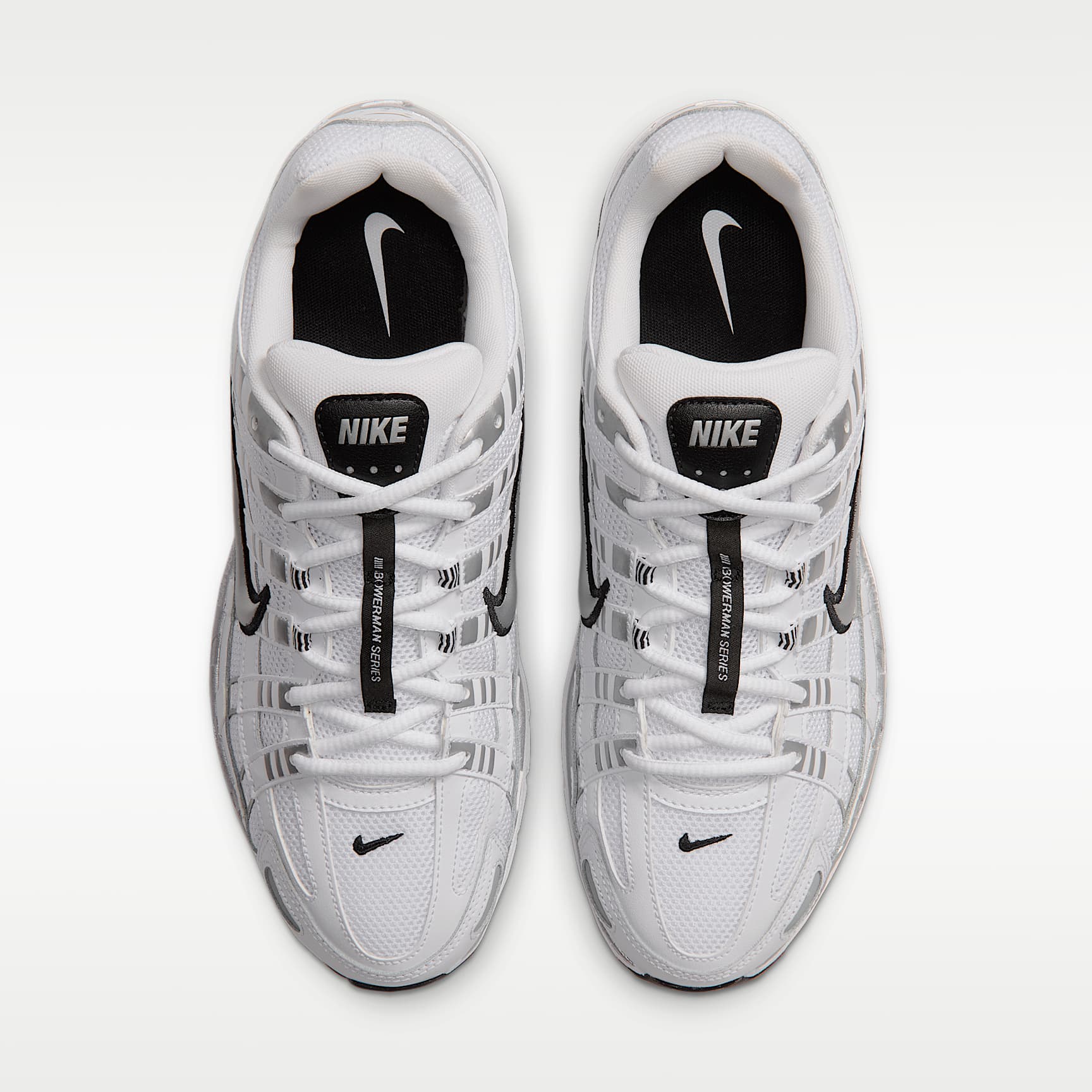 Nike P-6000 Schuh – Weiß/Schwarz/Metallic Silver