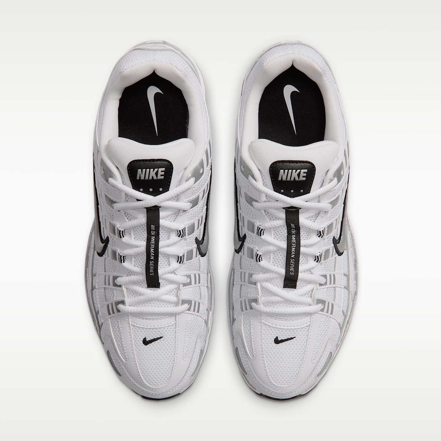 Nike P-6000 Schuh – Weiß/Schwarz/Metallic Silver