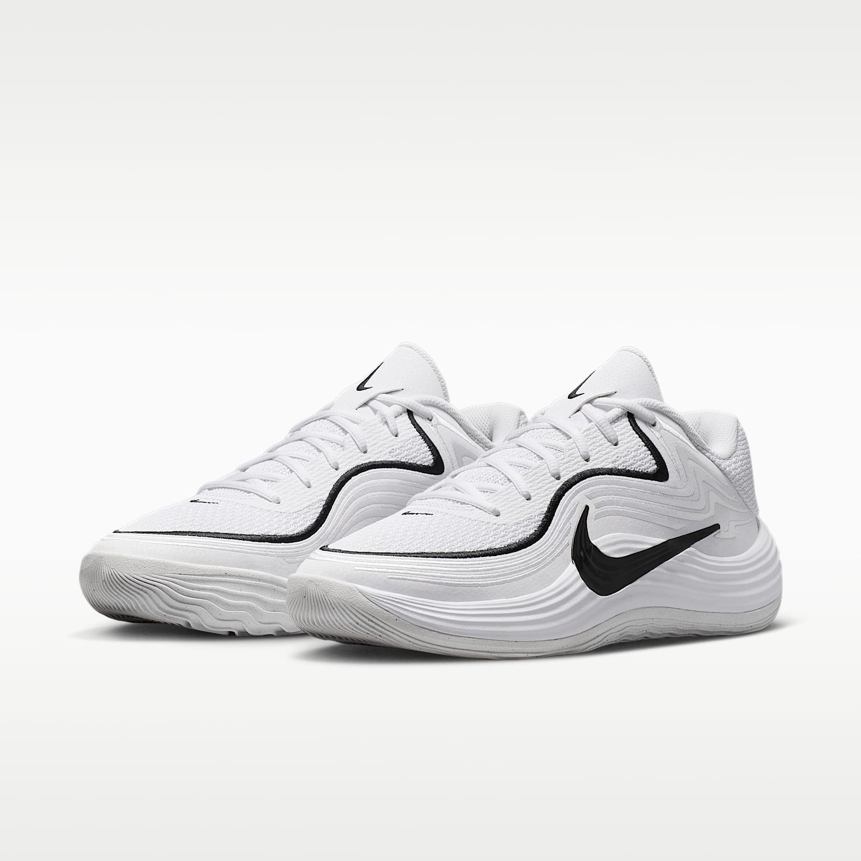 Nike Precision 8 Low Basketballschuh (Herren) – Weiß/Schwarz/Schwarz