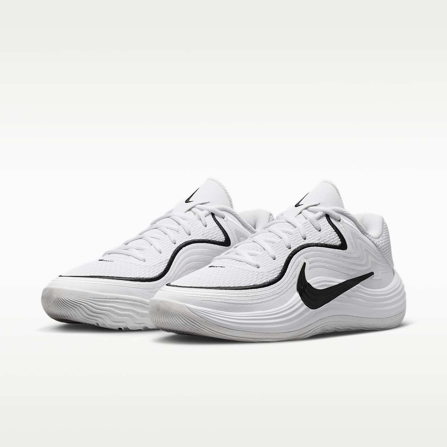 Nike Precision 8 Low Basketballschuh (Herren) – Weiß/Schwarz/Schwarz