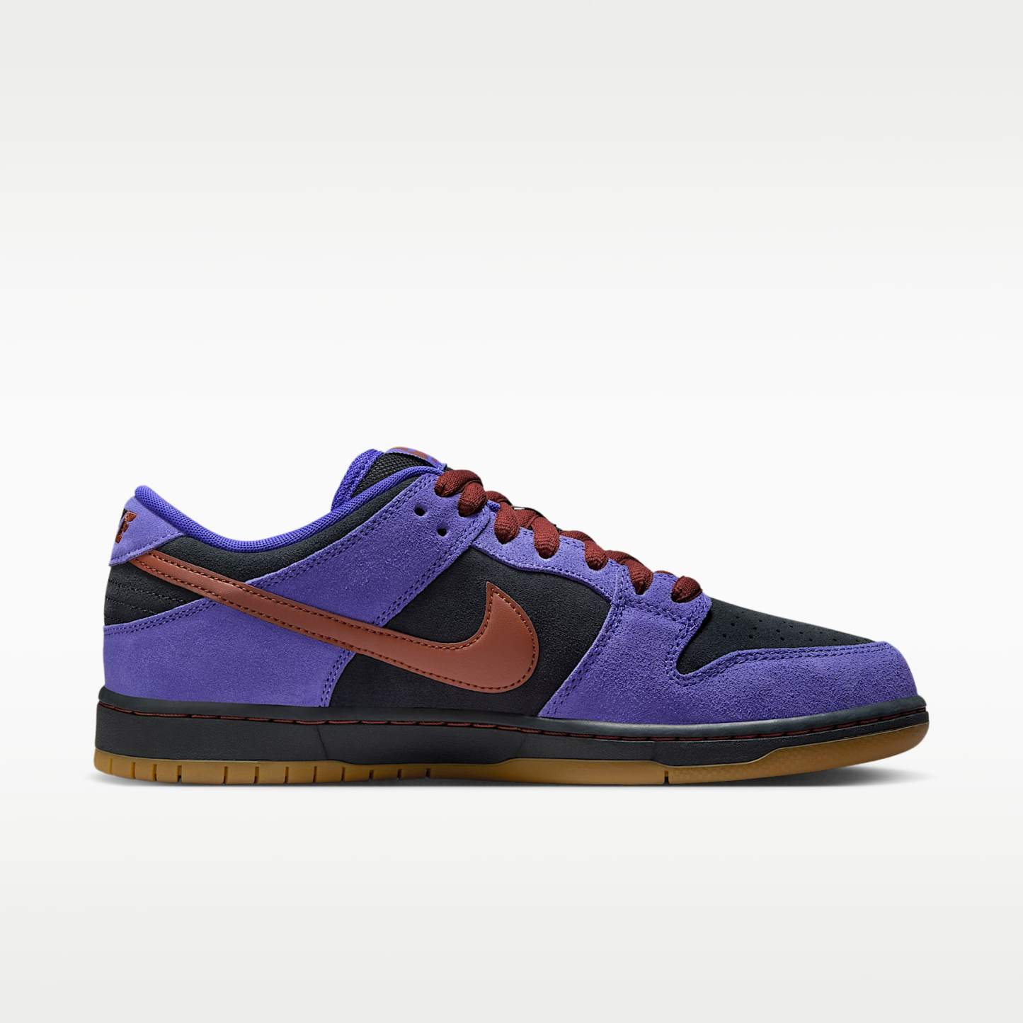 Nike SB Dunk Low Pro Skateboardschuh – Persian Violet/Off Noir/Gum Medium Brown/Cinnamon