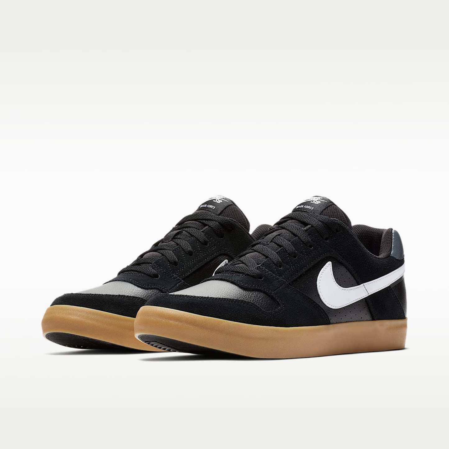 Nike SB Delta Force Vulc Herren-Skateboardschuh – Schwarz/Gum Light Brown/Dark Grey/Weiß