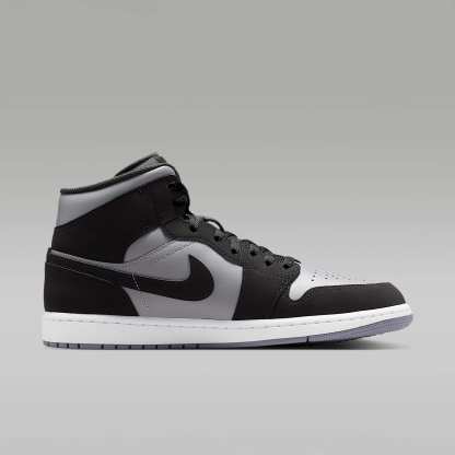 Air Jordan 1 Mid Schuh (Herren) – Schwarz/Cool Grey/Light Armory Blue/Schwarz