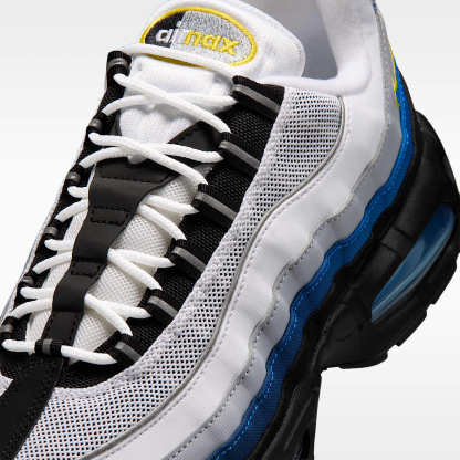 Nike Air Max 95 Big Bubble Schuh (Herren) – Weiß/Schwarz/Reflect Silver/Royal Blue