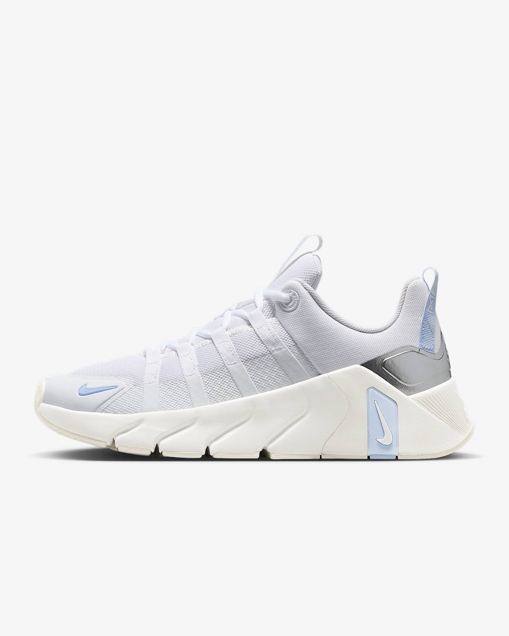 Nike Free Metcon 7 Trainingsschuhe (Damen) – Weiß/Hydrogen Blue/Metallic Silver/Weiß