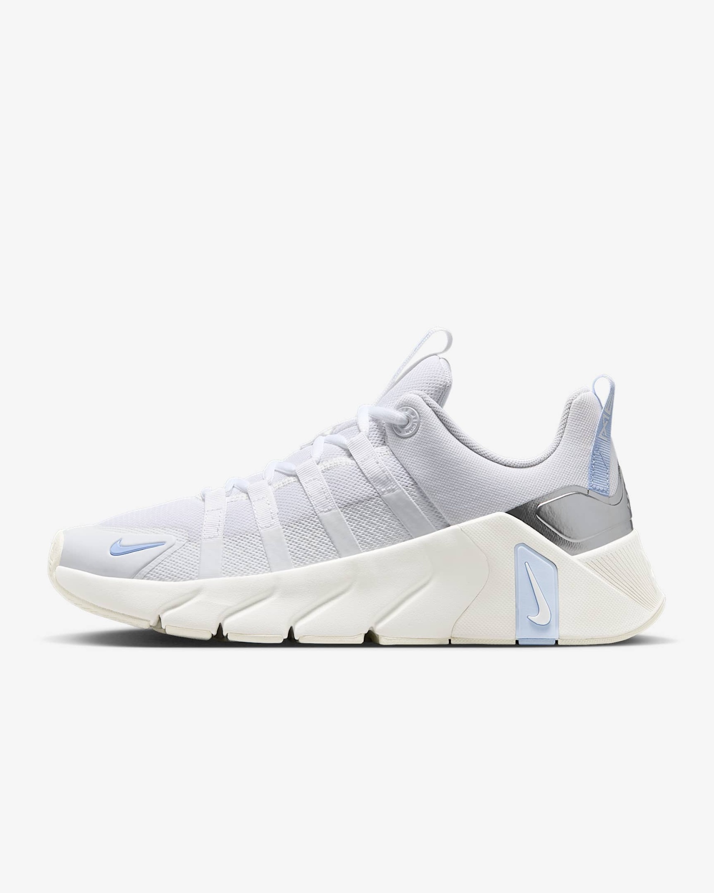 Nike Free Metcon 7 Trainingsschuhe (Damen) – Weiß/Hydrogen Blue/Metallic Silver/Weiß