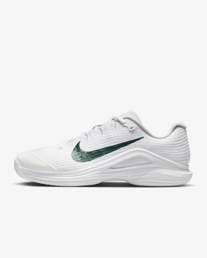 Nike Zoom Vapor 12 PRM Tennisschuh für Hartplätze (Damen) – Weiß/University Gold/University Red/Gorge Green