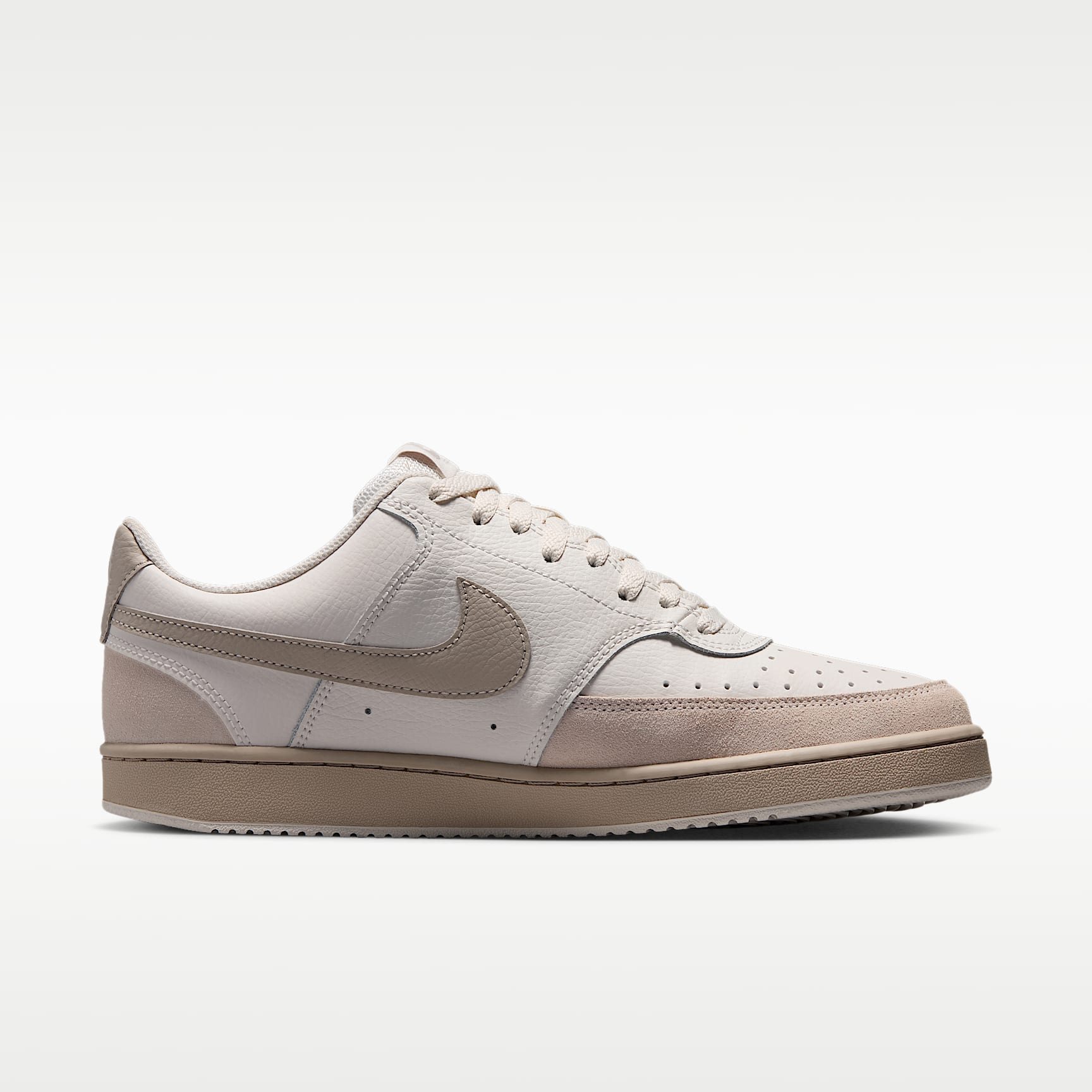 Nike Court Vision Low Suede Schuh (Herren) – Phantom/Cream II