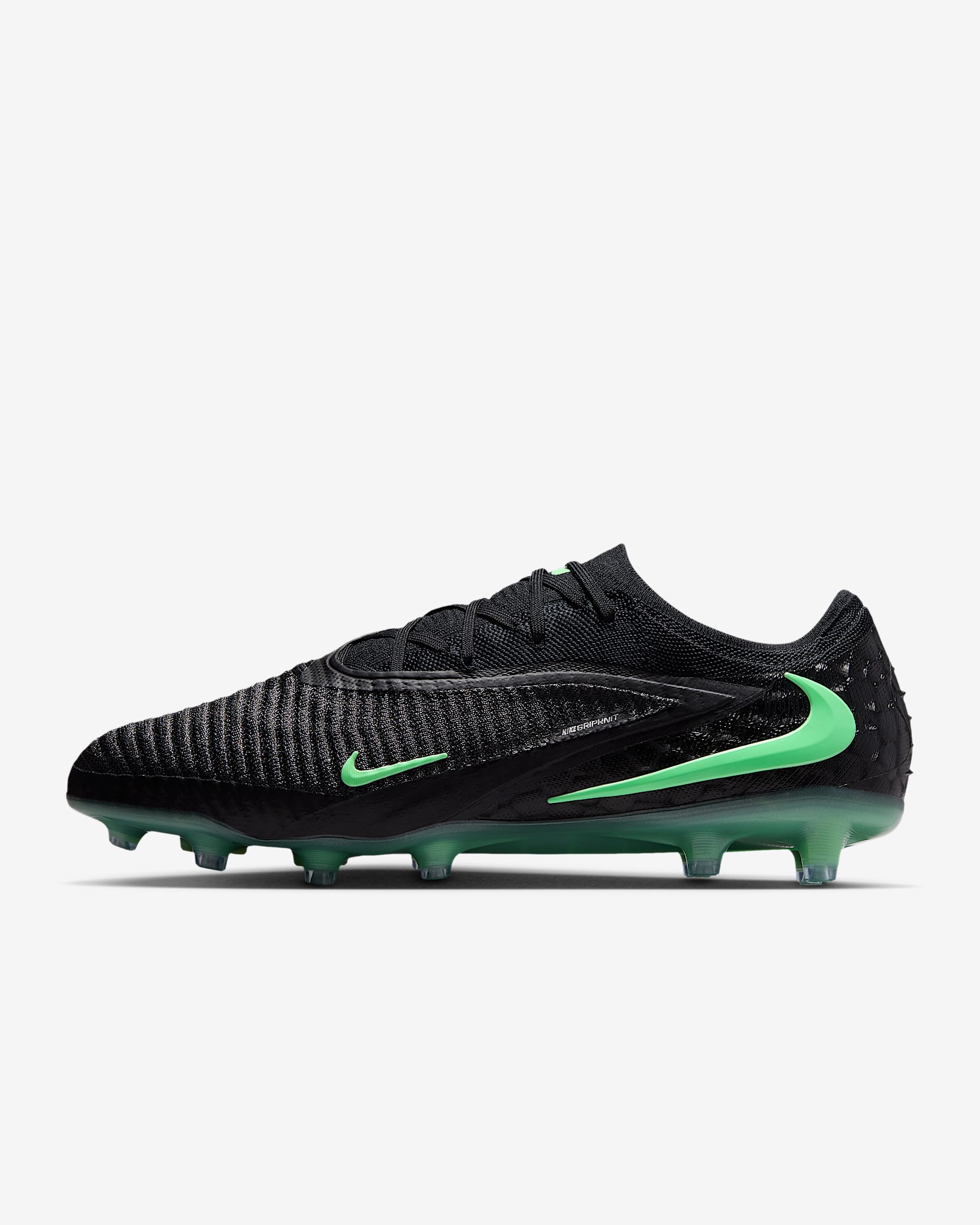 Nike Phantom 6 Low Elite Fußballschuh für Kunstrasen – Schwarz/Schwarz/Illusion Green