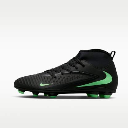 Nike Phantom 6 High Club Fußballschuh für verschiedene Böden – Schwarz/Schwarz/Illusion Green