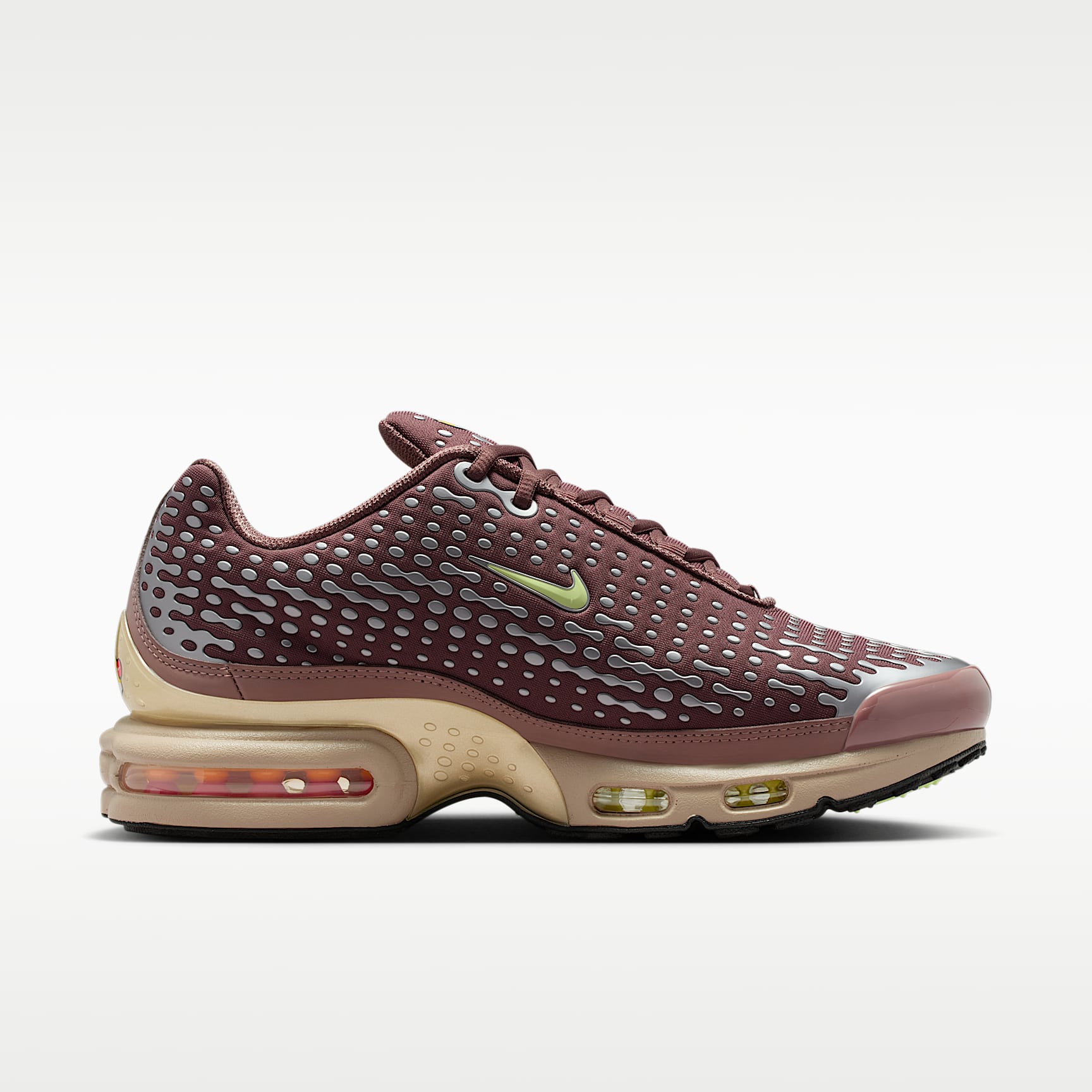 Nike Air Max Plus VII Schuh (Herren) – Plum Eclipse/Metallic Gold Grain/Schwarz/Barely Volt