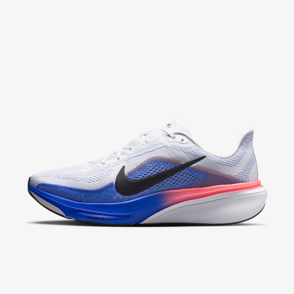 Nike Pegasus 42 Straßenlaufschuh (Herren) – Weiß/Racer Blue/Atomic Pink/Schwarz