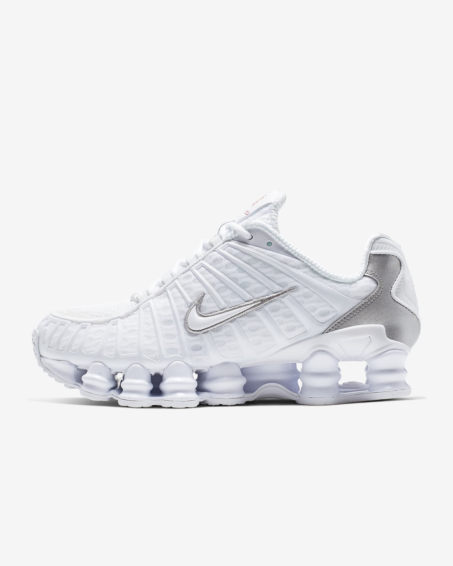 Nike Shox TL Schuh (Damen) – Weiß/Metallic Silver/Max Orange/Weiß