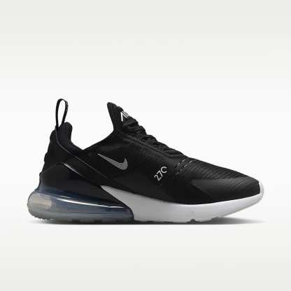 Nike Air Max 270 Damenschuh – Schwarz/Weiß/Metallic Silver