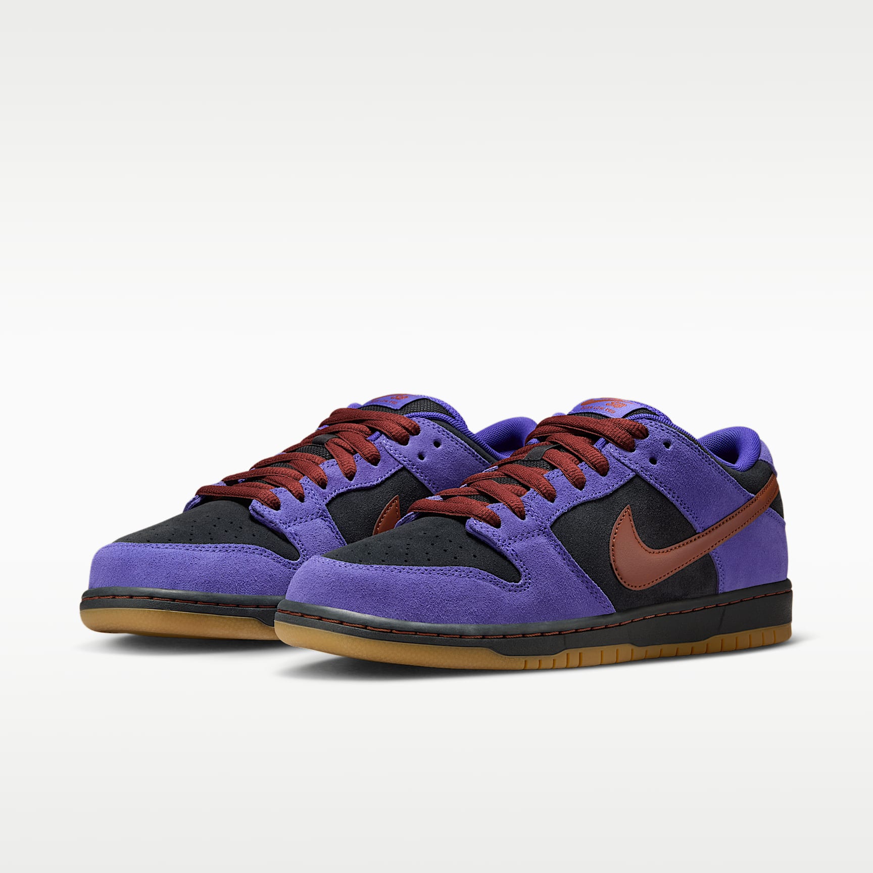 Nike SB Dunk Low Pro Skateboardschuh – Persian Violet/Off Noir/Gum Medium Brown/Cinnamon